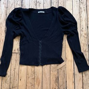 NWT Reformation Einkorn Top in Black size small